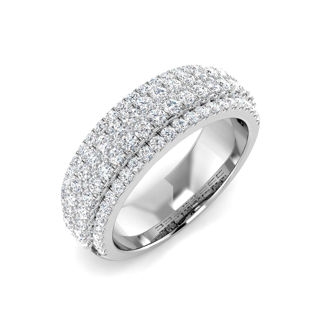 Pave Diamond Ring 0.94ct – SL9334 – 18k White Gold