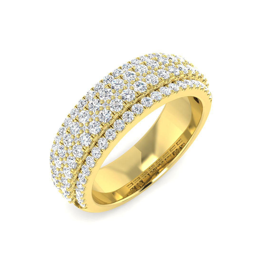 Pave Diamond Ring 0.94ct – SL9334 – 18k Yellow Gold