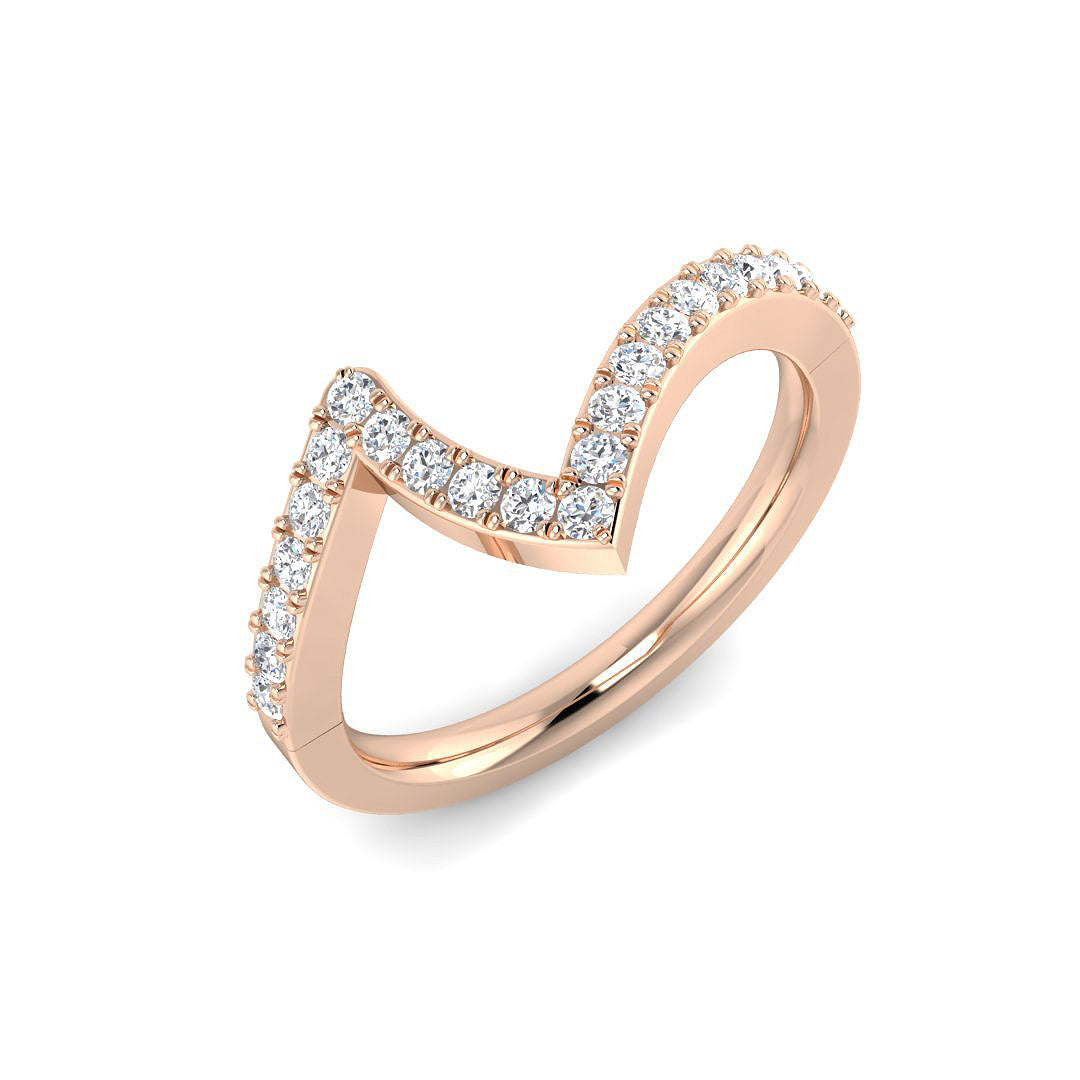 Wishbone Diamond Ring 0.26ct – SL9335 – 18k Rose Gold