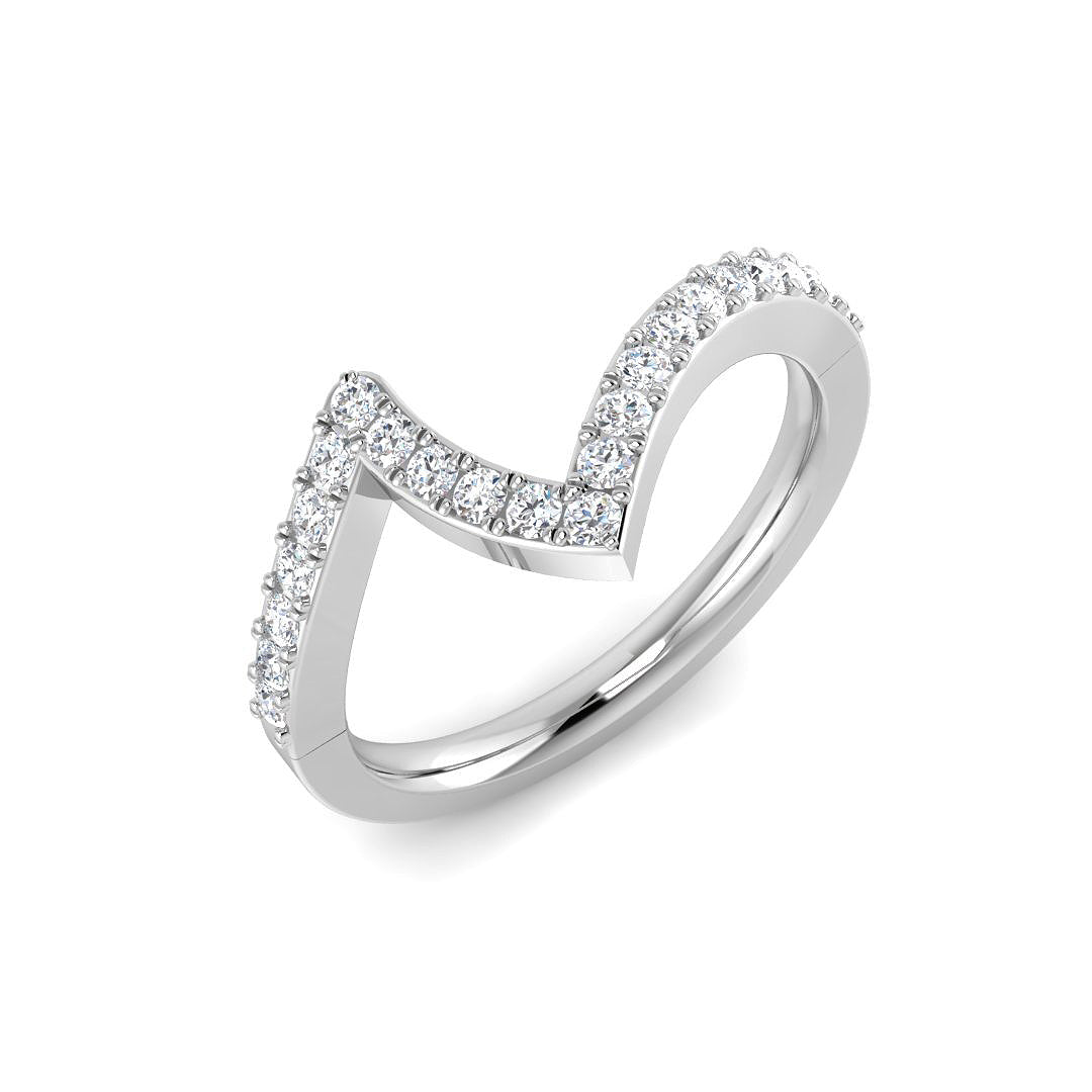 Wishbone Diamond Ring 0.26ct – SL9335 – 18k White Gold