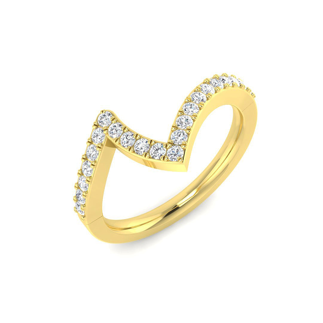 Wishbone Diamond Ring 0.26ct – SL9335 – 18k Yellow Gold