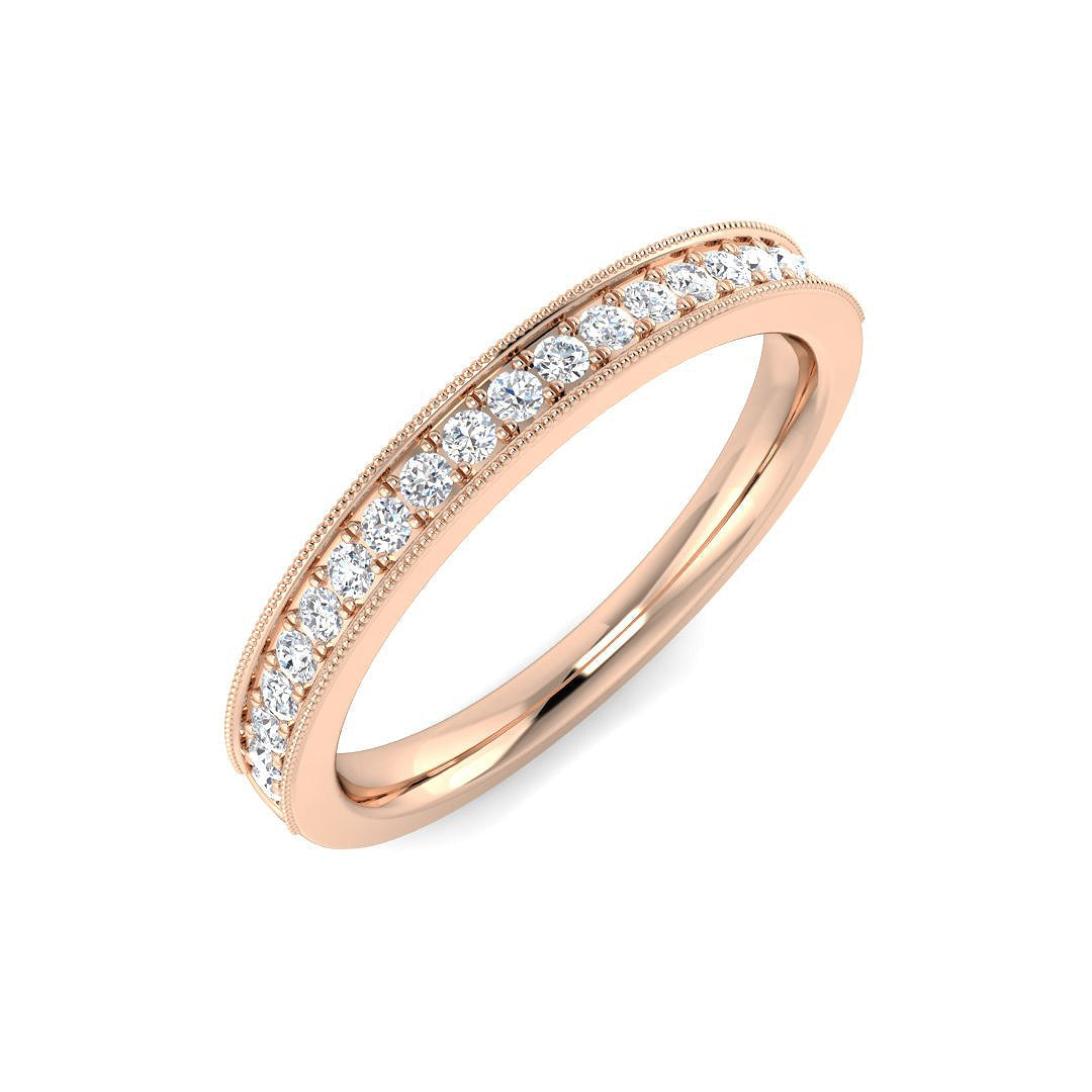 Half Eternity Diamond Ring 0.22ct – SL9373 – 18k Rose Gold