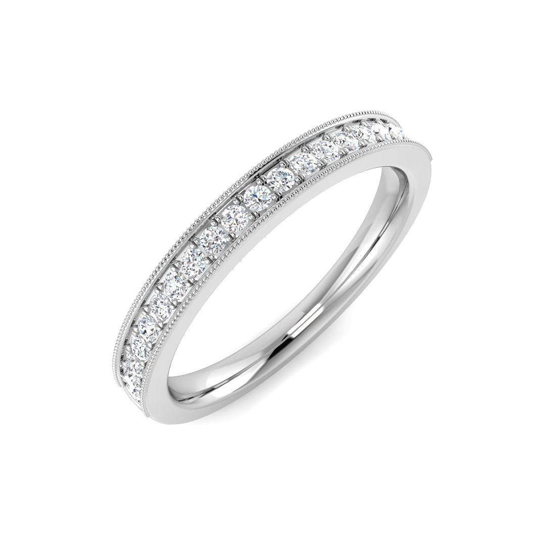 Half Eternity Diamond Ring 0.22ct – SL9373 – 18k White Gold