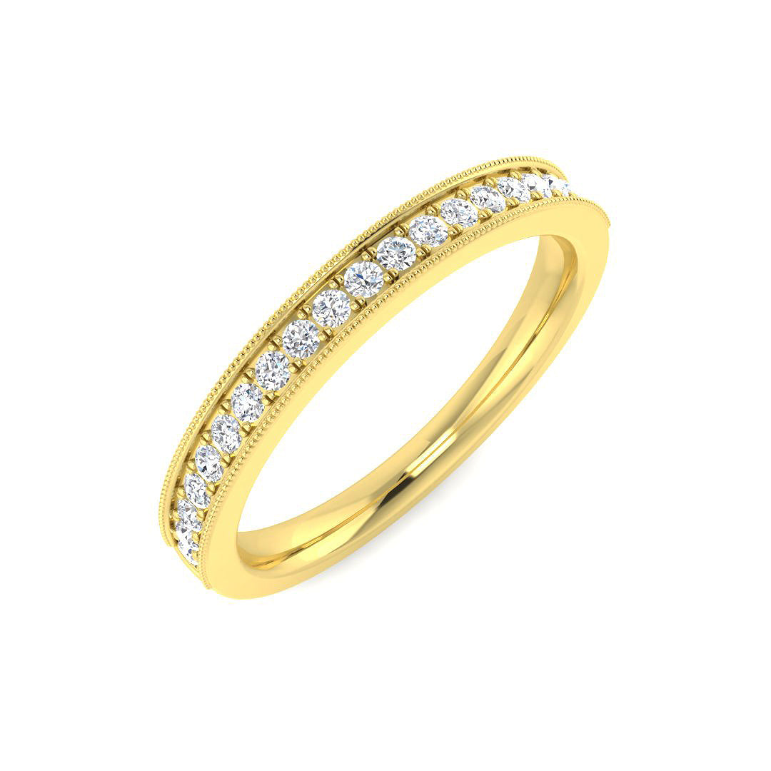 Half Eternity Diamond Ring 0.22ct – SL9373 – 18k Yellow Gold