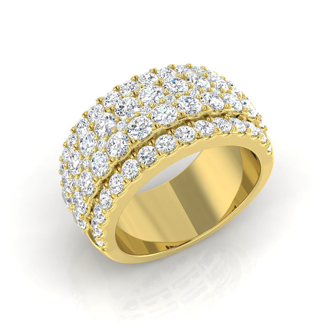 Pave Diamond Ring 2.48ct – SL9377 – 18k Yellow Gold