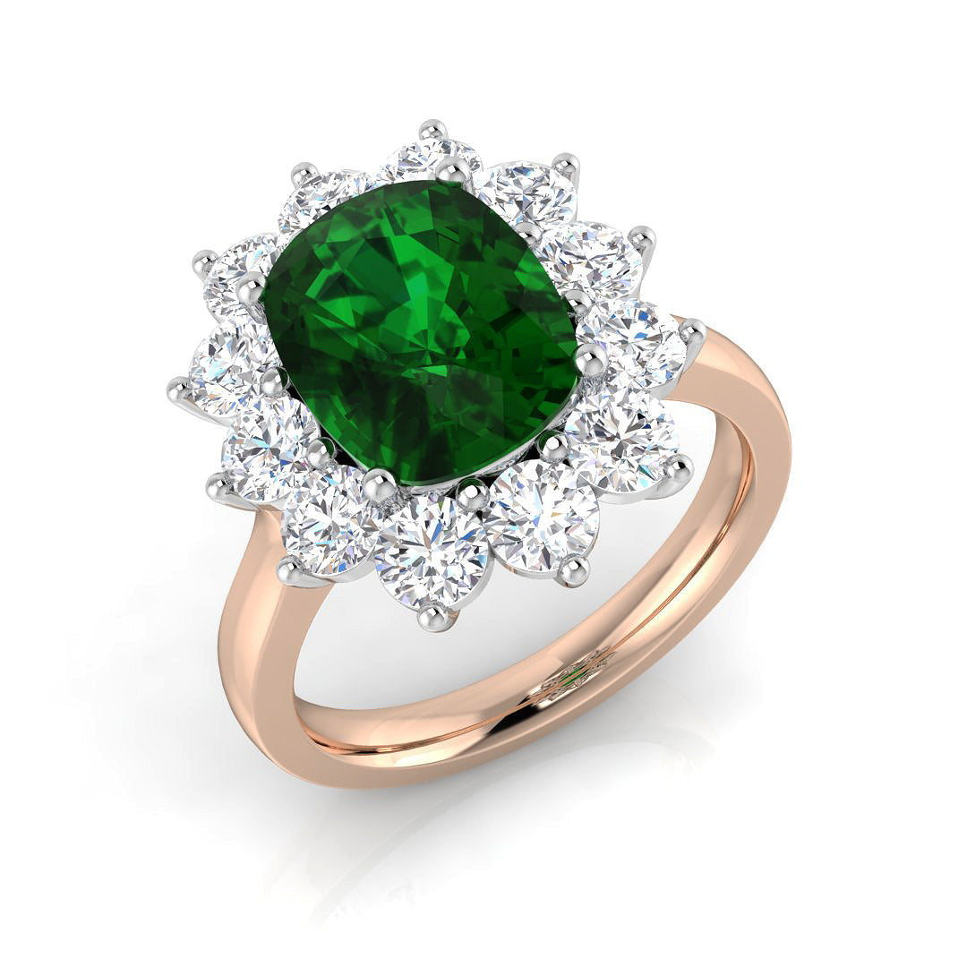 Cluster Diamond Ring 2.93ct–5.48ct – SL9378~EM – 18k Rose Gold