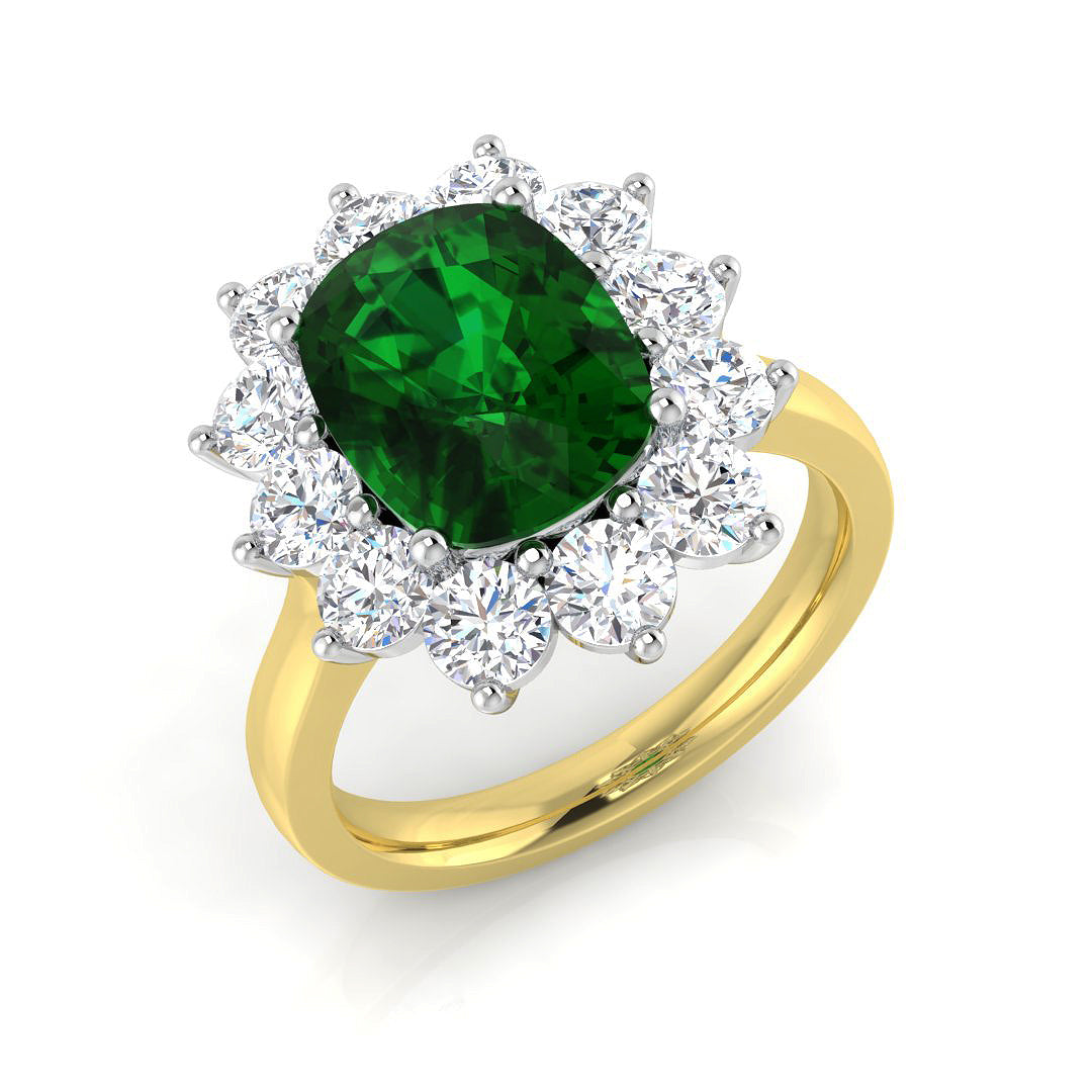Cluster Diamond Ring 2.93ct–5.48ct – SL9378~EM – 18k Yellow Gold