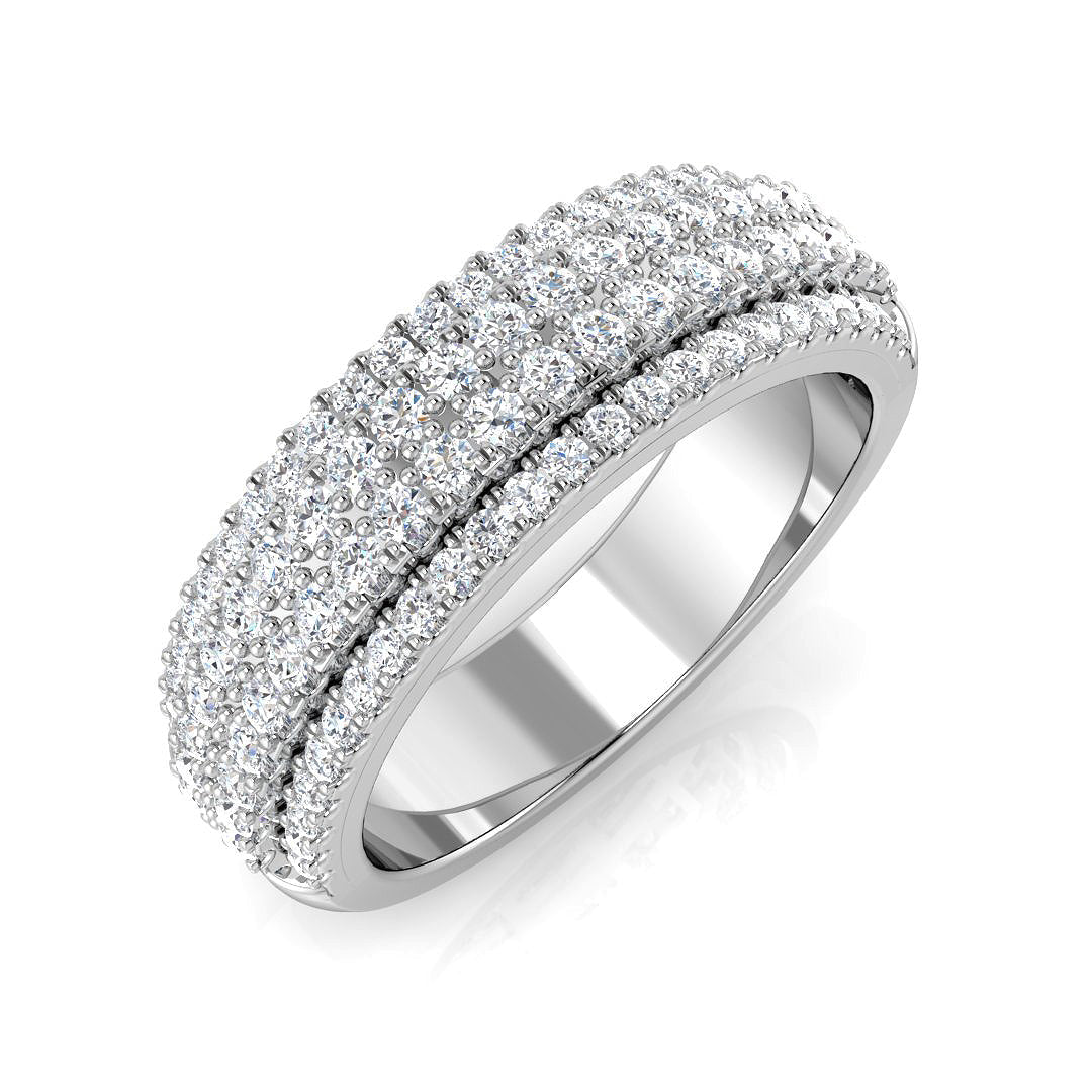 Pave Diamond Ring 0.77ct – SL9386 – 18k White Gold