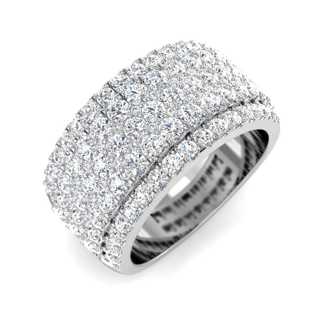 Pave Diamond Ring 1.79ct–2.48ct – SL9387 – 18k White Gold