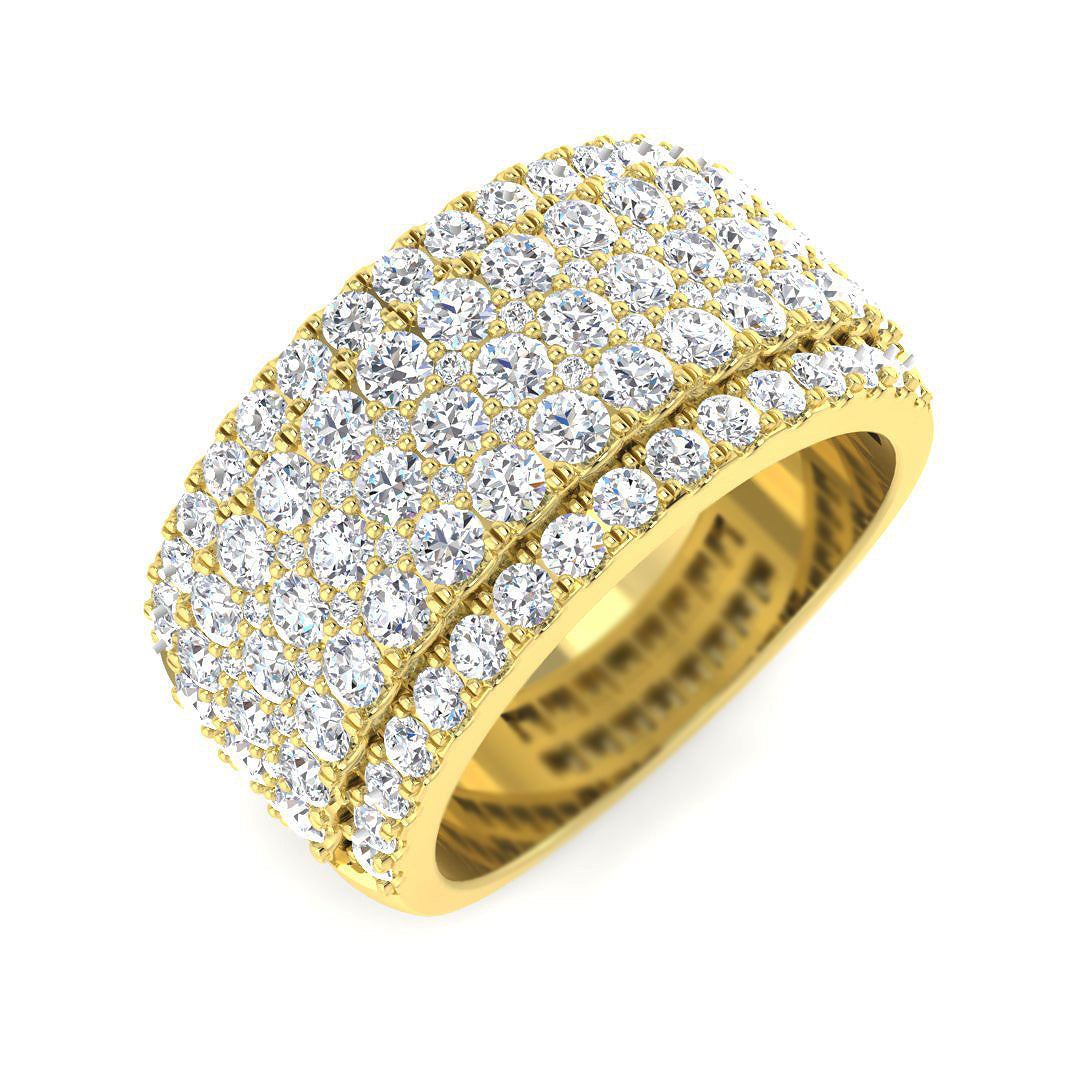 Pave Diamond Ring 1.79ct–2.48ct – SL9387 – 18k Yellow Gold