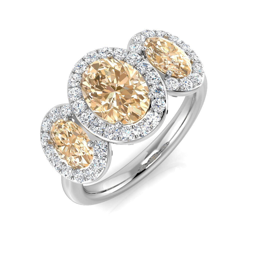 Three Stone Diamond Ring 2.59ct – SL9407A~MG – 18k White Gold