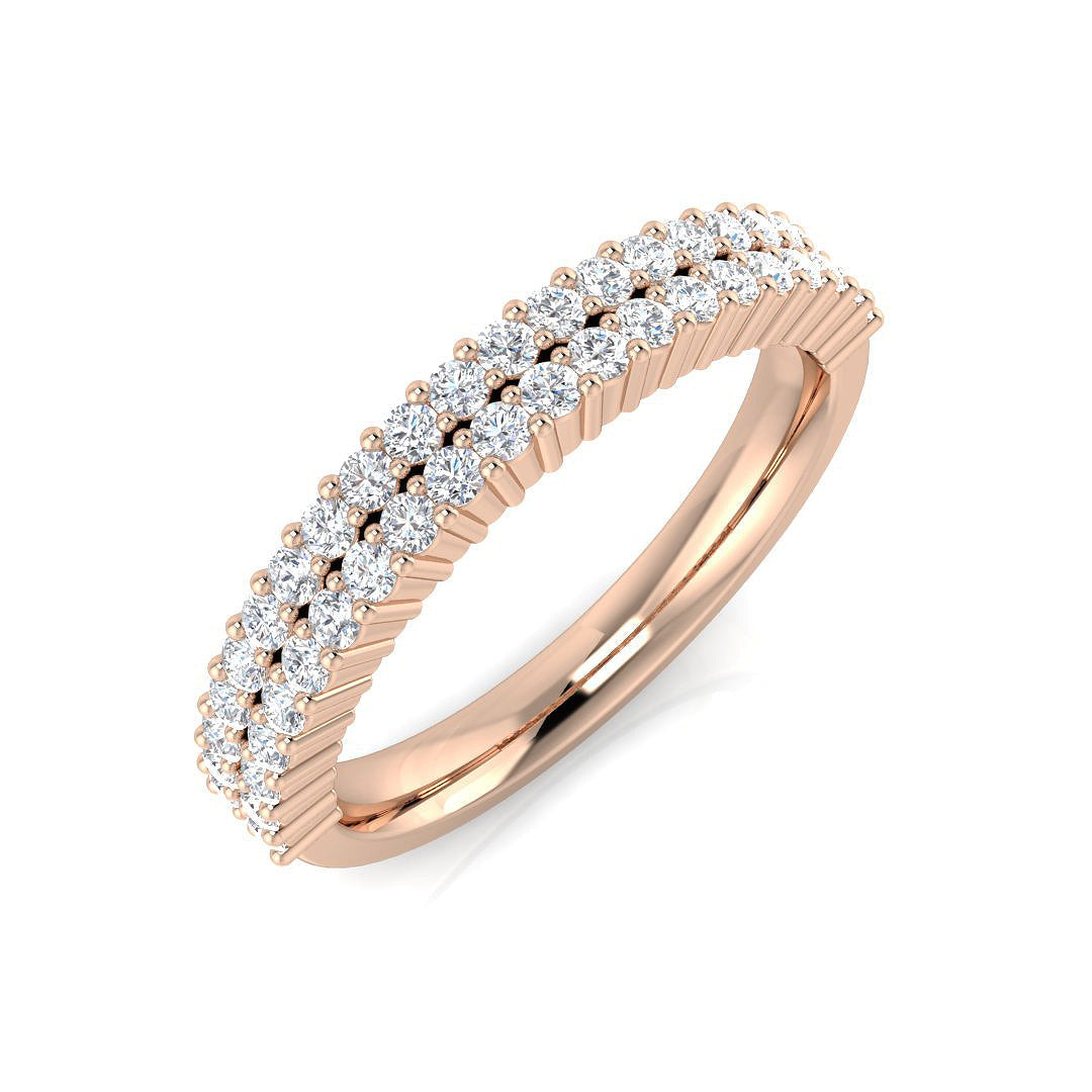 Half Eternity Diamond Ring 0.48ct–0.83ct – SL9503 – 18k Rose Gold