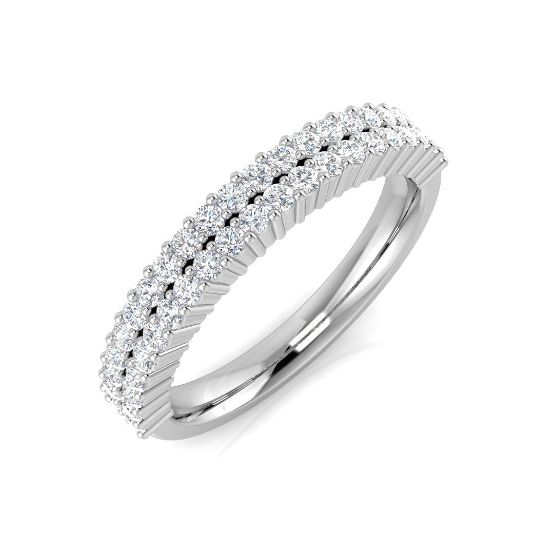 Half Eternity Diamond Ring 0.48ct–0.83ct – SL9503 – 18k White Gold
