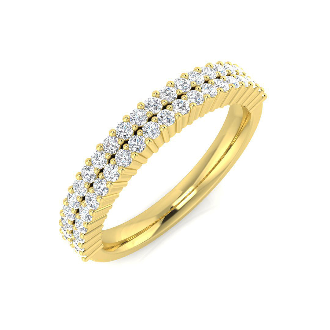 Half Eternity Diamond Ring 0.48ct–0.83ct – SL9503 – 18k Yellow Gold
