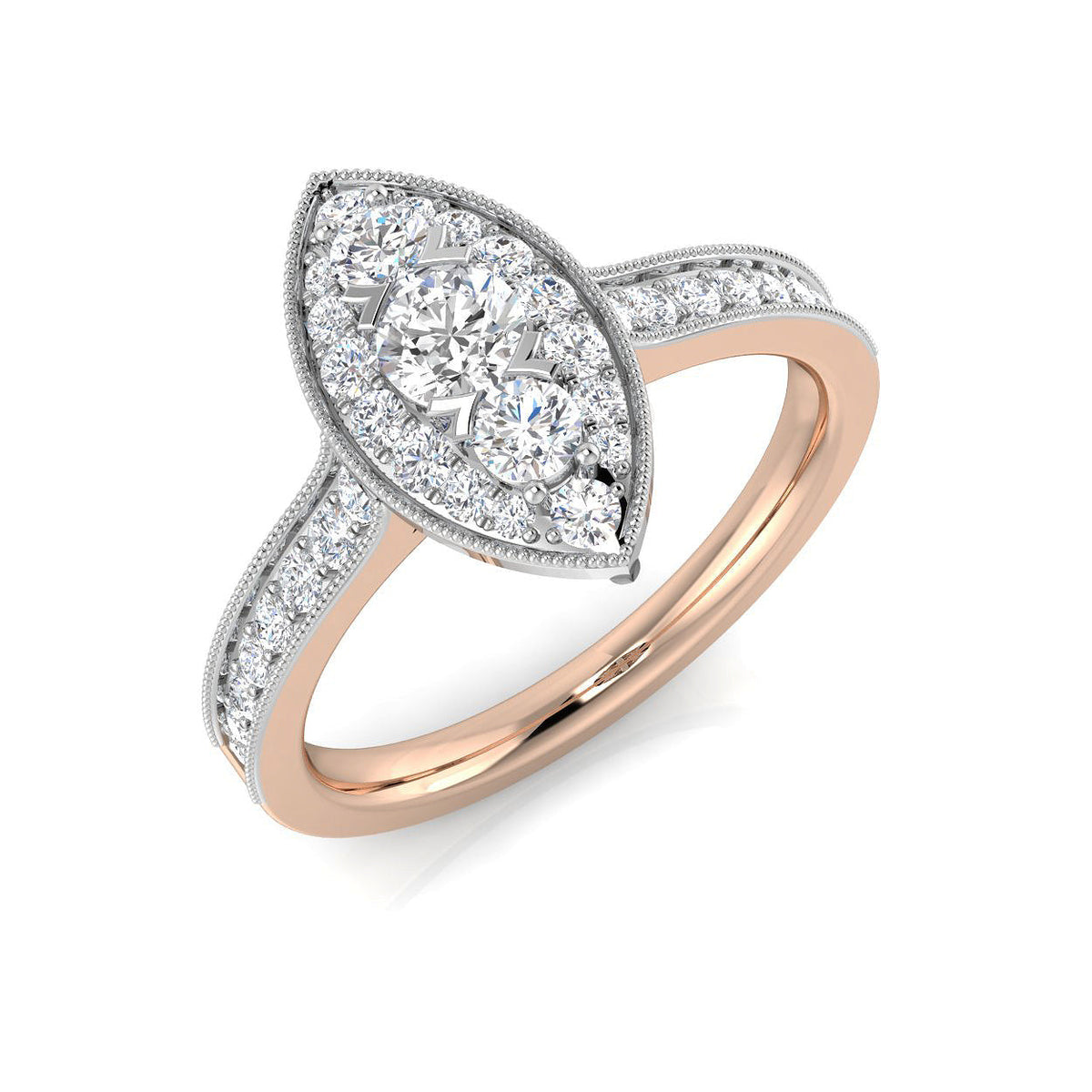 Vintage Diamond Ring 0.62ct – SL9527 – 18k Rose Gold