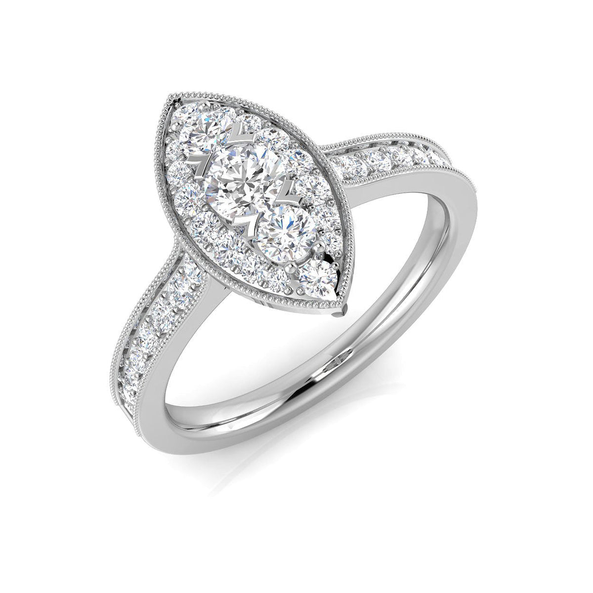 Vintage Diamond Ring 0.62ct – SL9527 – 18k White Gold