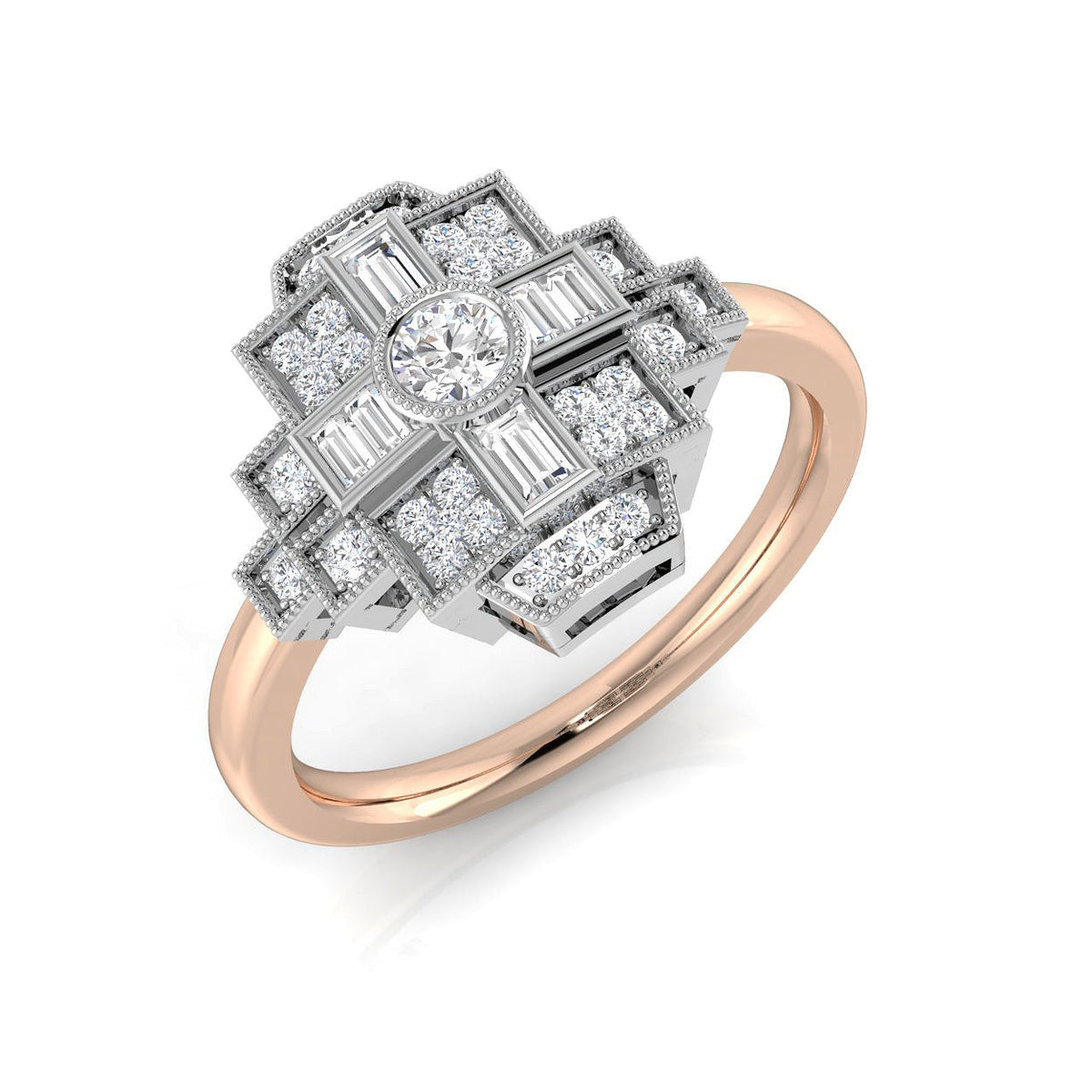 Vintage Diamond Ring 0.34ct – SL9528 – 18k Rose Gold