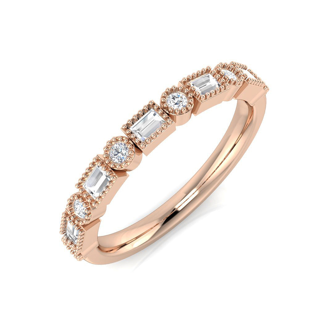 Half Eternity Diamond Ring 0.34ct – SL9529 – 18k Rose Gold
