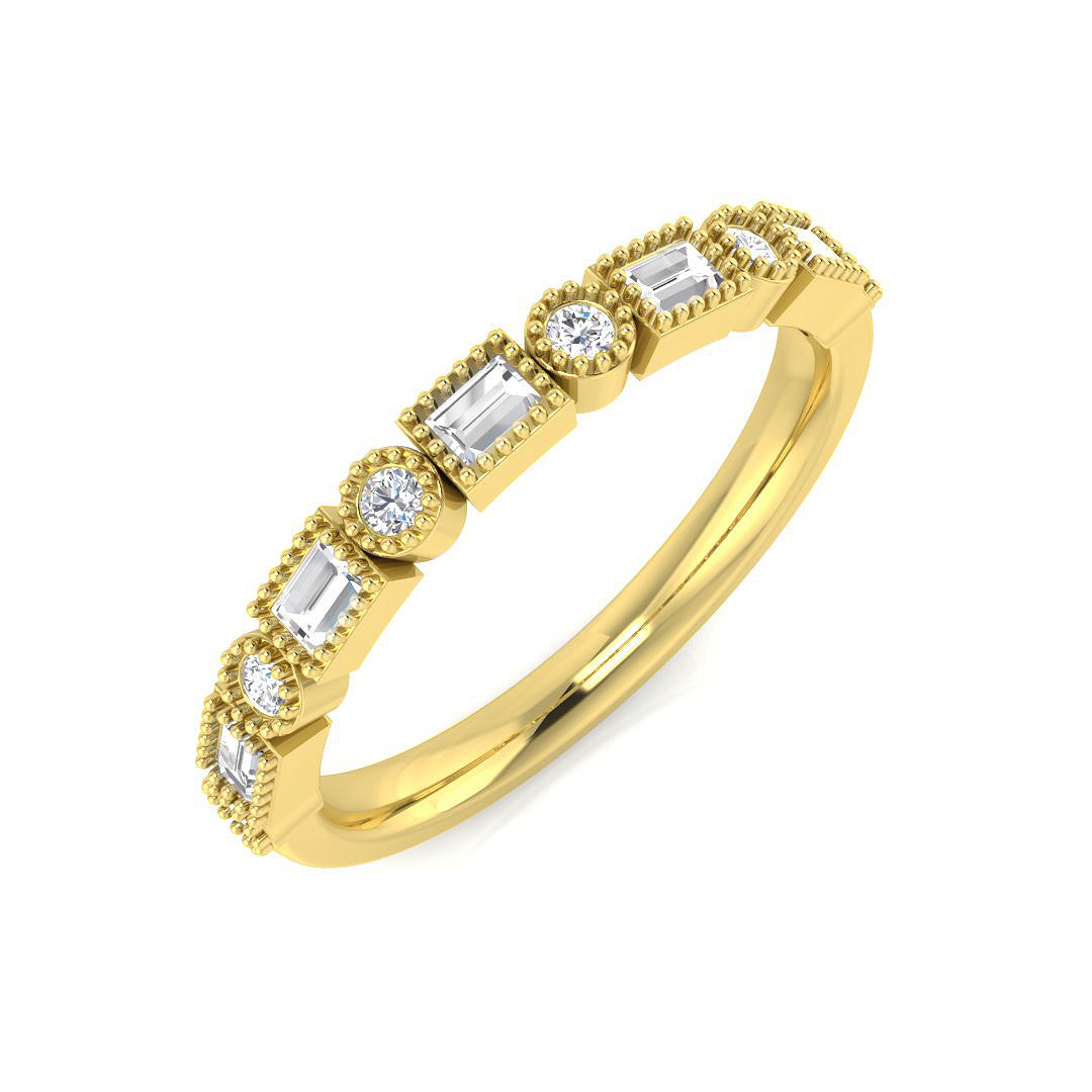Half Eternity Diamond Ring 0.34ct – SL9529 – 18k Yellow Gold