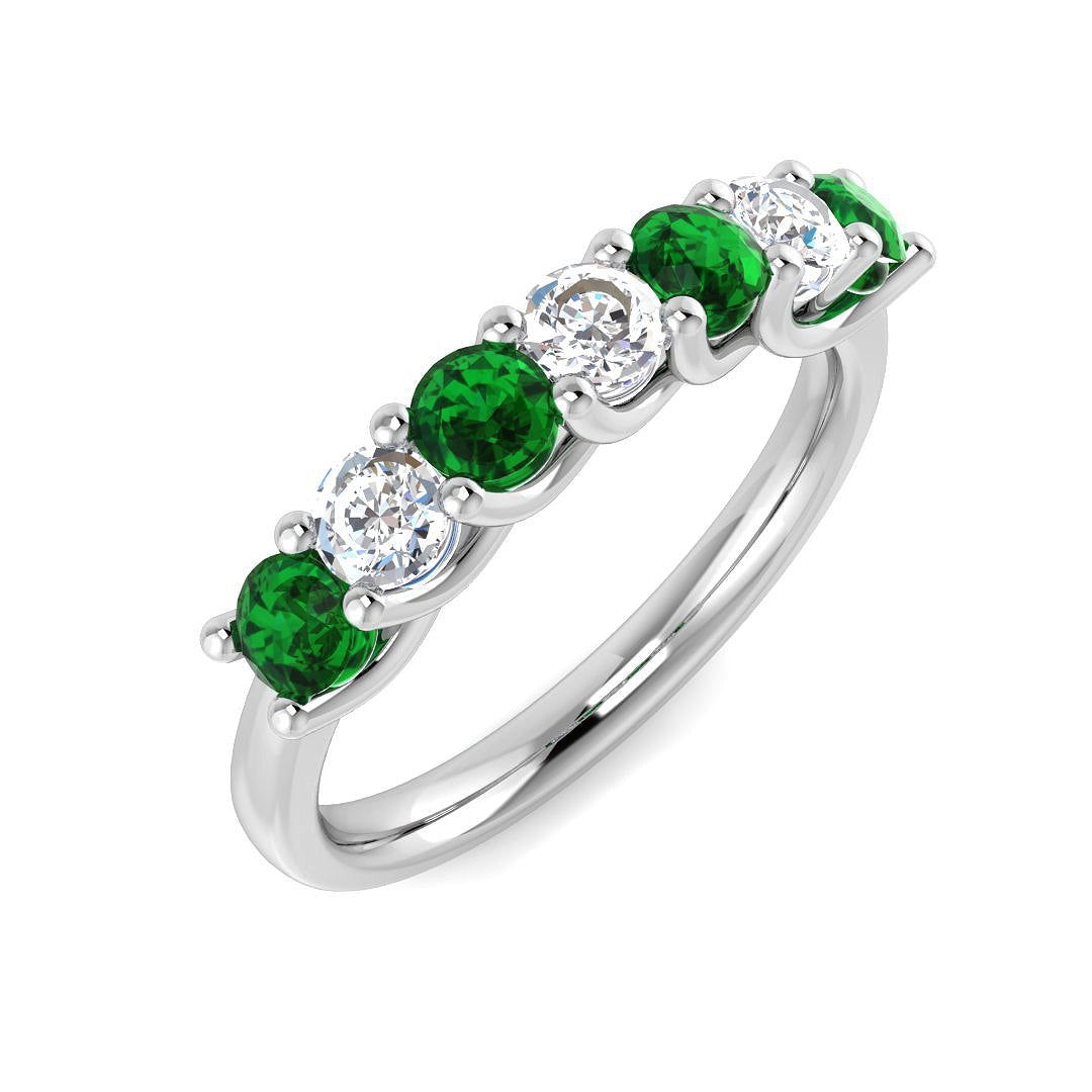 Multi Stone Diamond Ring 0.4ct–1.45ct – XYR6791~EM – 18k White Gold