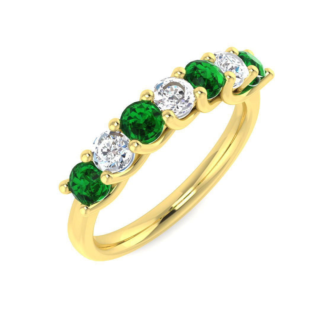 Multi Stone Diamond Ring 0.4ct–1.45ct – XYR6791~EM – 18k Yellow Gold