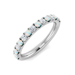 Half Eternity Diamond Ring 0.42ct – SL9586~OP – 18k White Gold