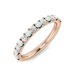 Half Eternity Diamond Ring 0.42ct – SL9586~OP – 18k Rose Gold