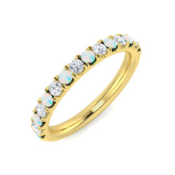 Half Eternity Diamond Ring 0.42ct – SL9586~OP – 18k Yellow Gold