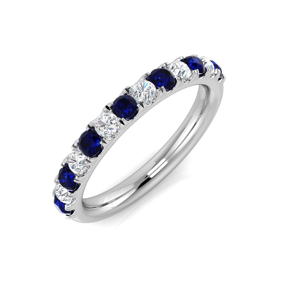Half Eternity Diamond Ring 0.65ct – SL9586~BS – 18k White Gold