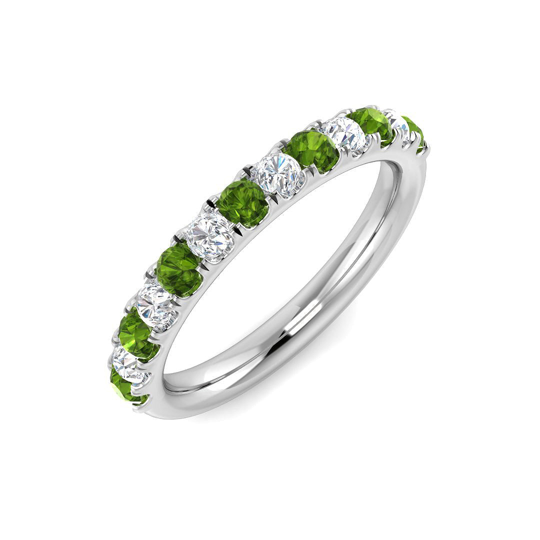 Half Eternity Diamond Ring 0.6ct – SL9586~PD – 18k White Gold
