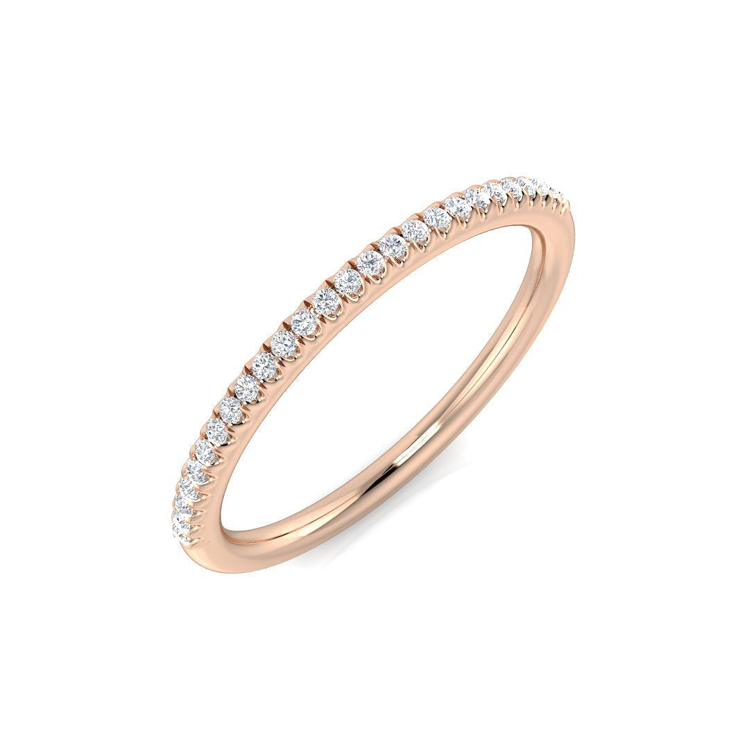 Half Eternity Diamond Ring 0.11ct–0.19ct – SL9744 – 18k Rose Gold