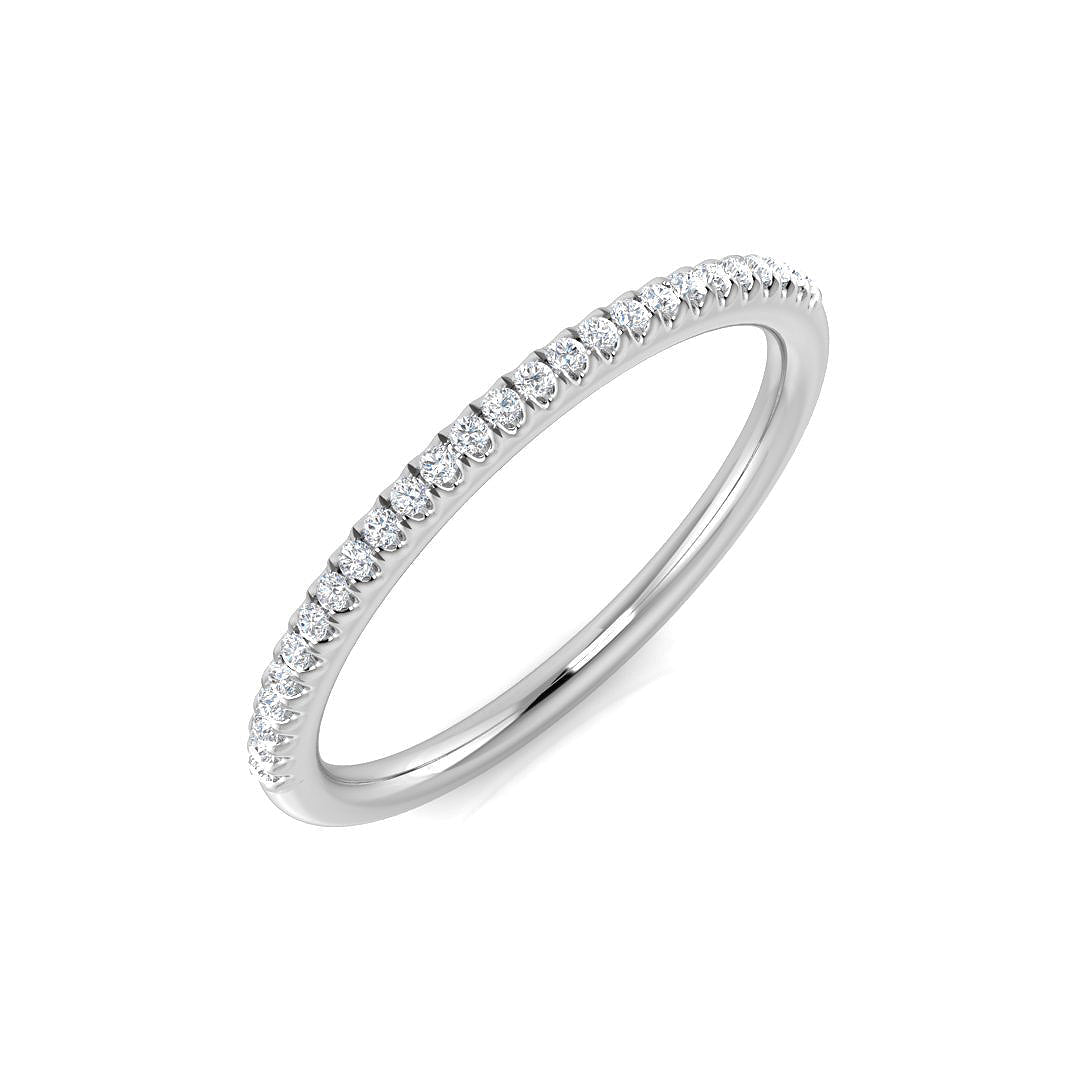 Half Eternity Diamond Ring 0.11ct–0.19ct – SL9744 – 18k White Gold