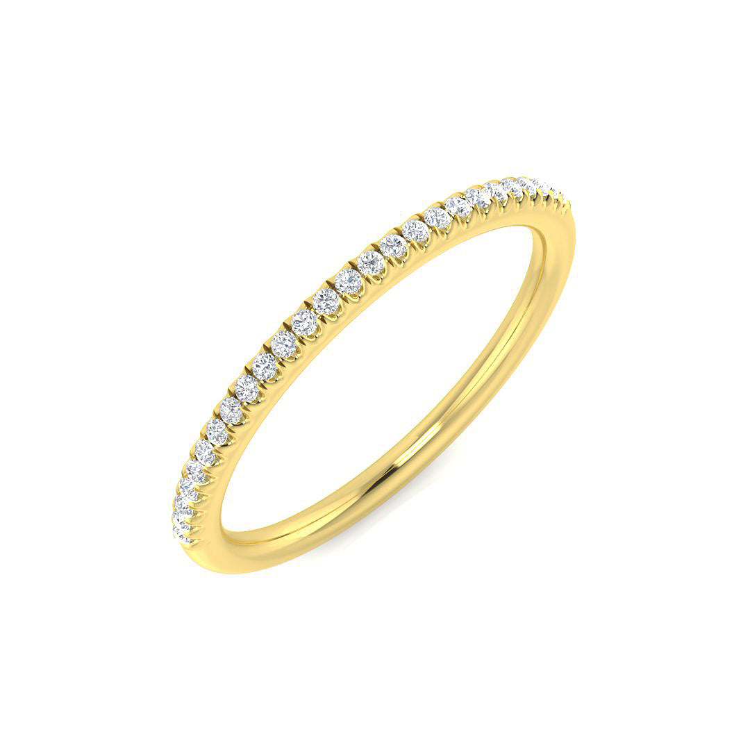 Half Eternity Diamond Ring 0.11ct–0.19ct – SL9744 – 18k Yellow Gold