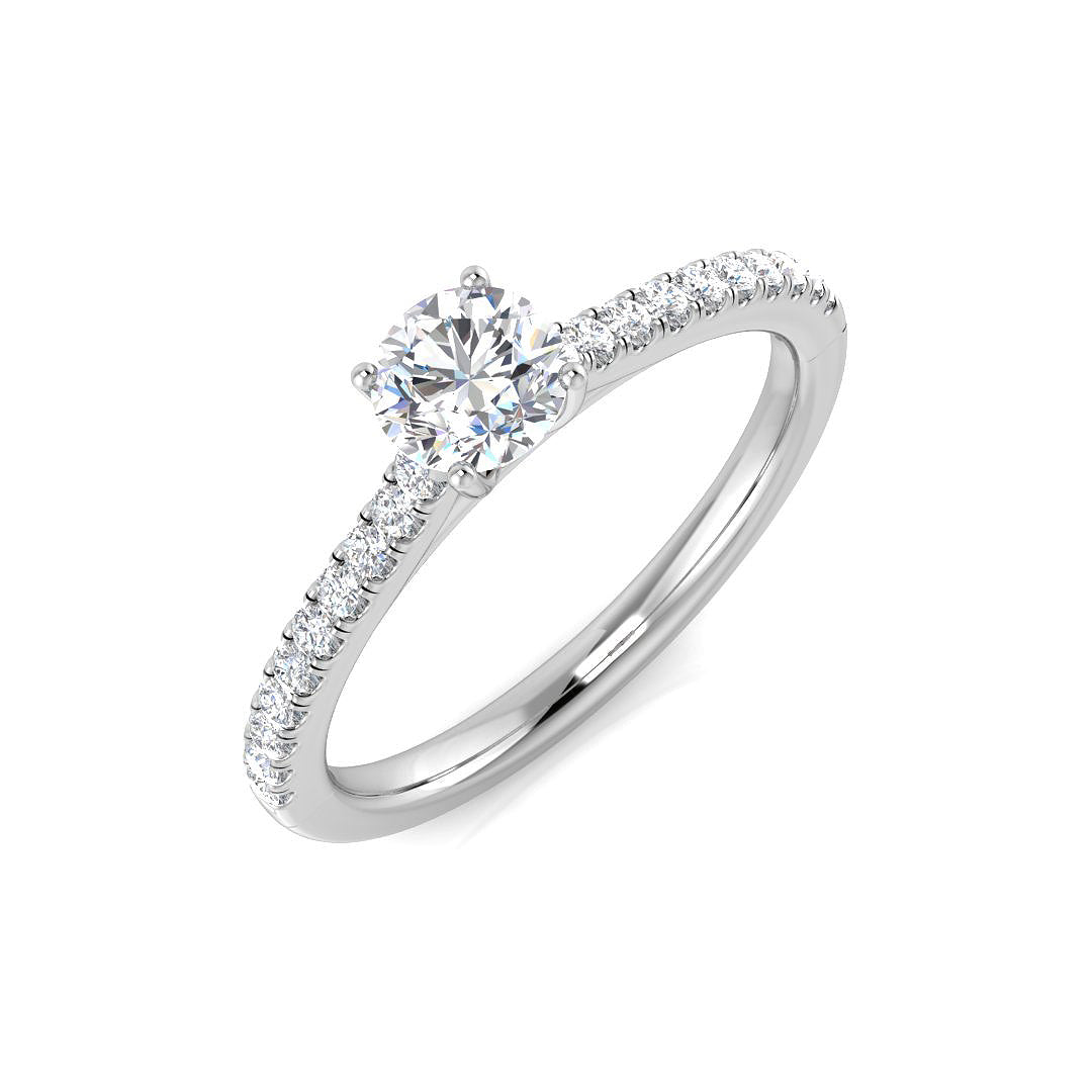 Engagement Diamond Ring 0.53ct – SL9834-4.5 – 18k White Gold