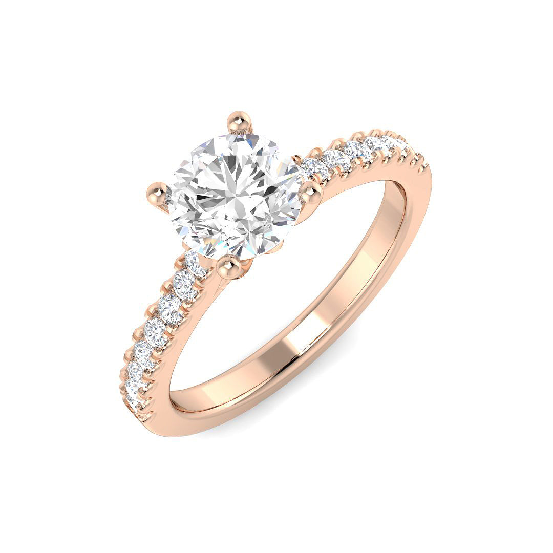 Engagement Diamond Ring 1.24ct–1.34ct – SL9834-6.4 – 18k Rose Gold