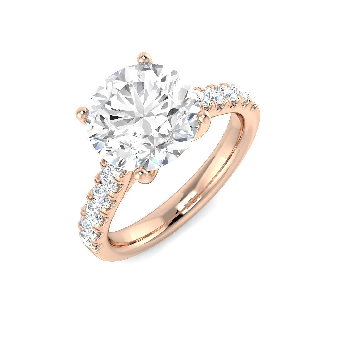 Engagement Lab-Grown Diamond Ring 3.47ct – SL9834-9 – 18k Rose Gold