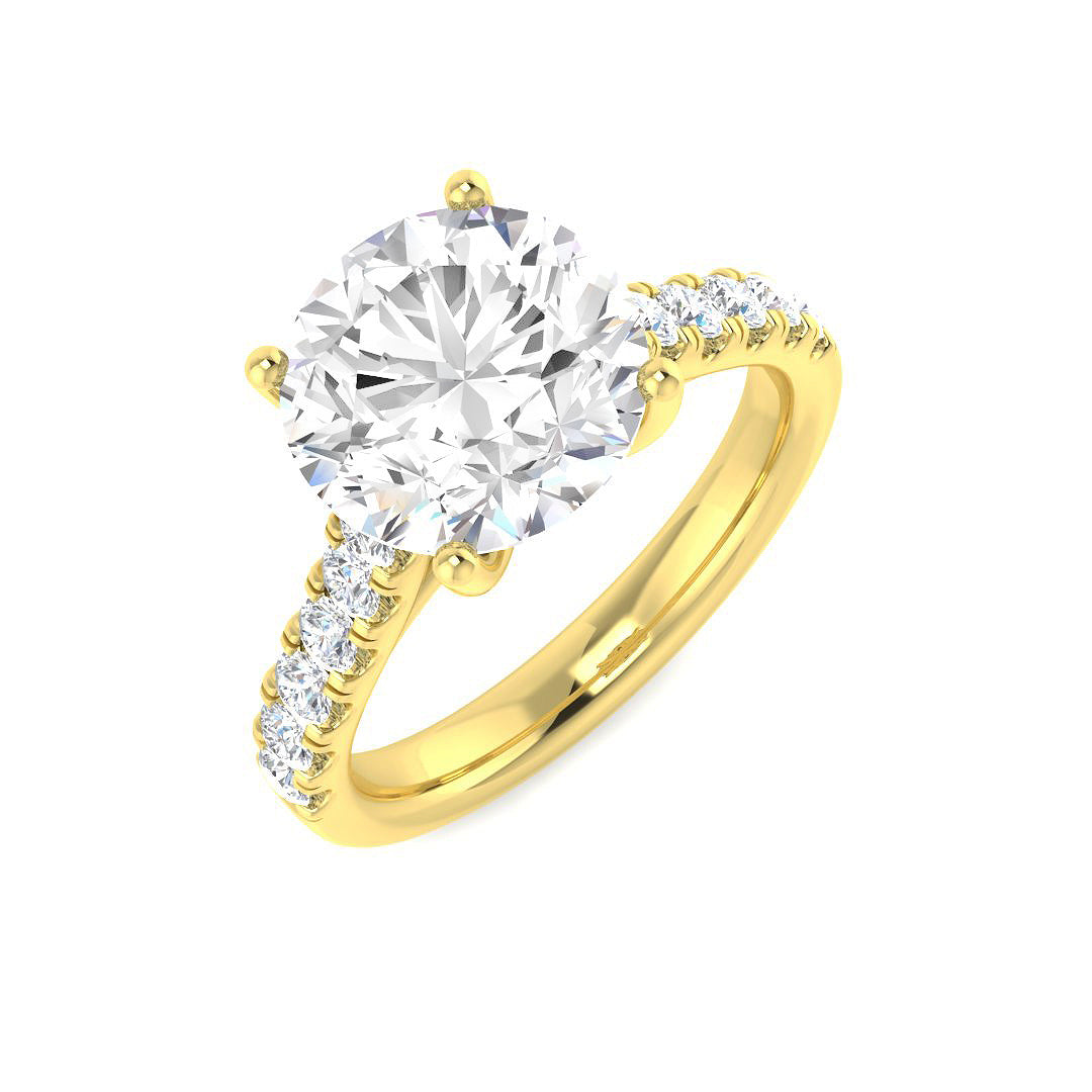 Engagement Lab-Grown Diamond Ring 3.47ct – SL9834-9 – 18k Yellow Gold