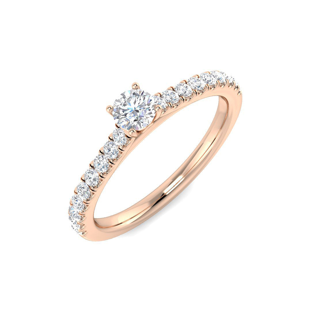 Engagement Diamond Ring 0.44ct – SL9834A-3.7 – 18k Rose Gold