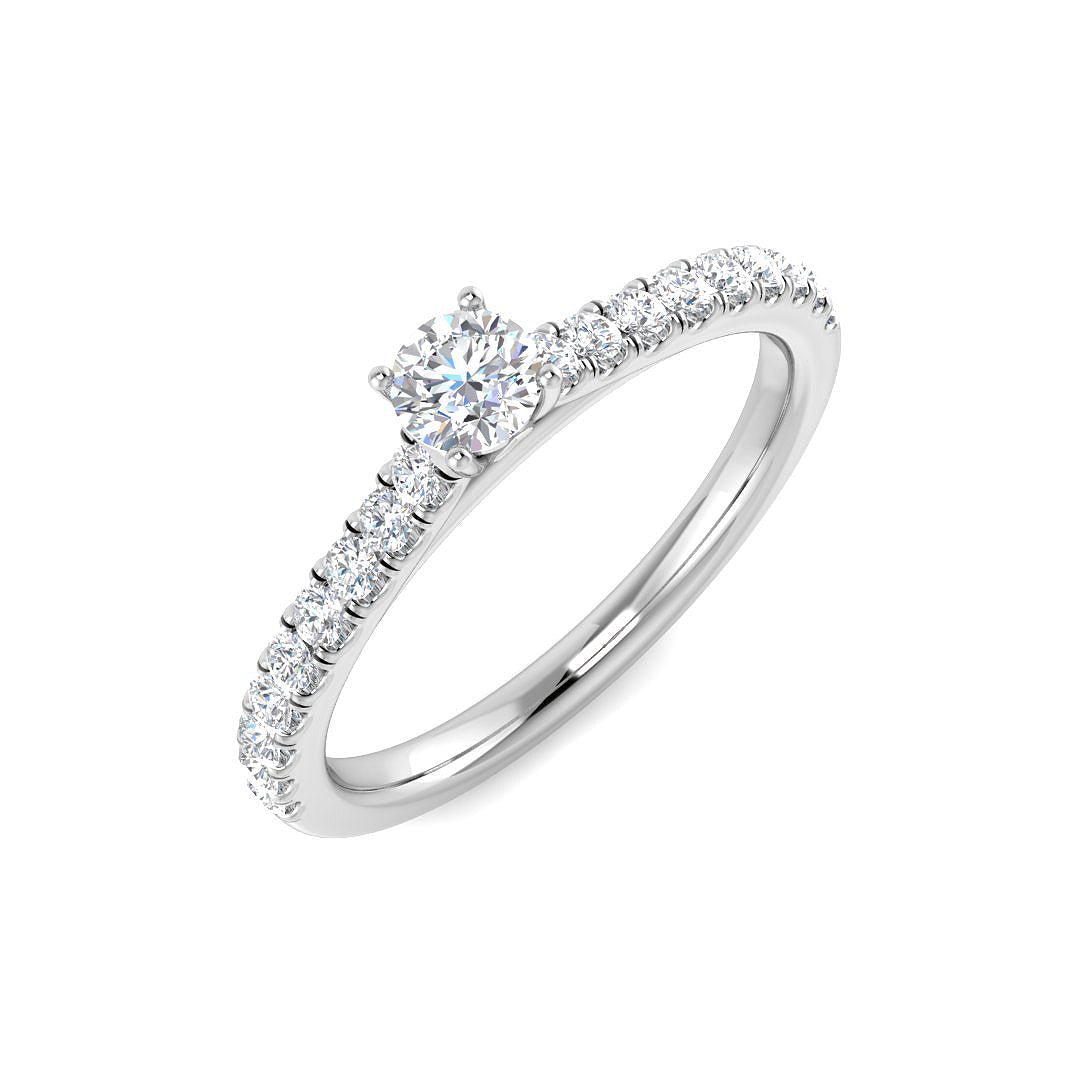 Engagement Diamond Ring 0.44ct – SL9834A-3.7 – 18k White Gold