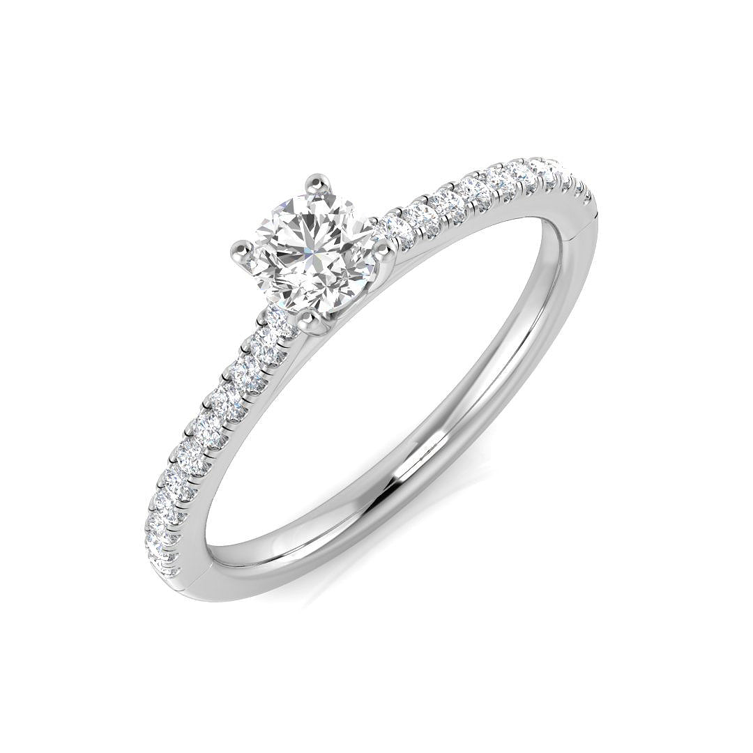 Engagement Diamond Ring 0.47ct – SL9834-4.2 – 18k White Gold