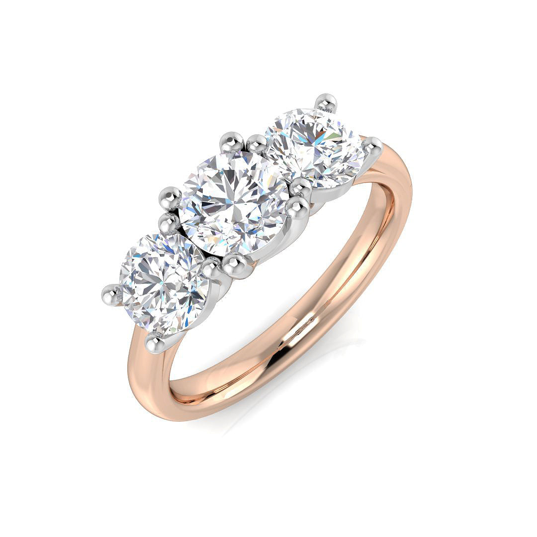 Three Stone Diamond Ring 2.01ct – SL9851 – 18k Rose Gold