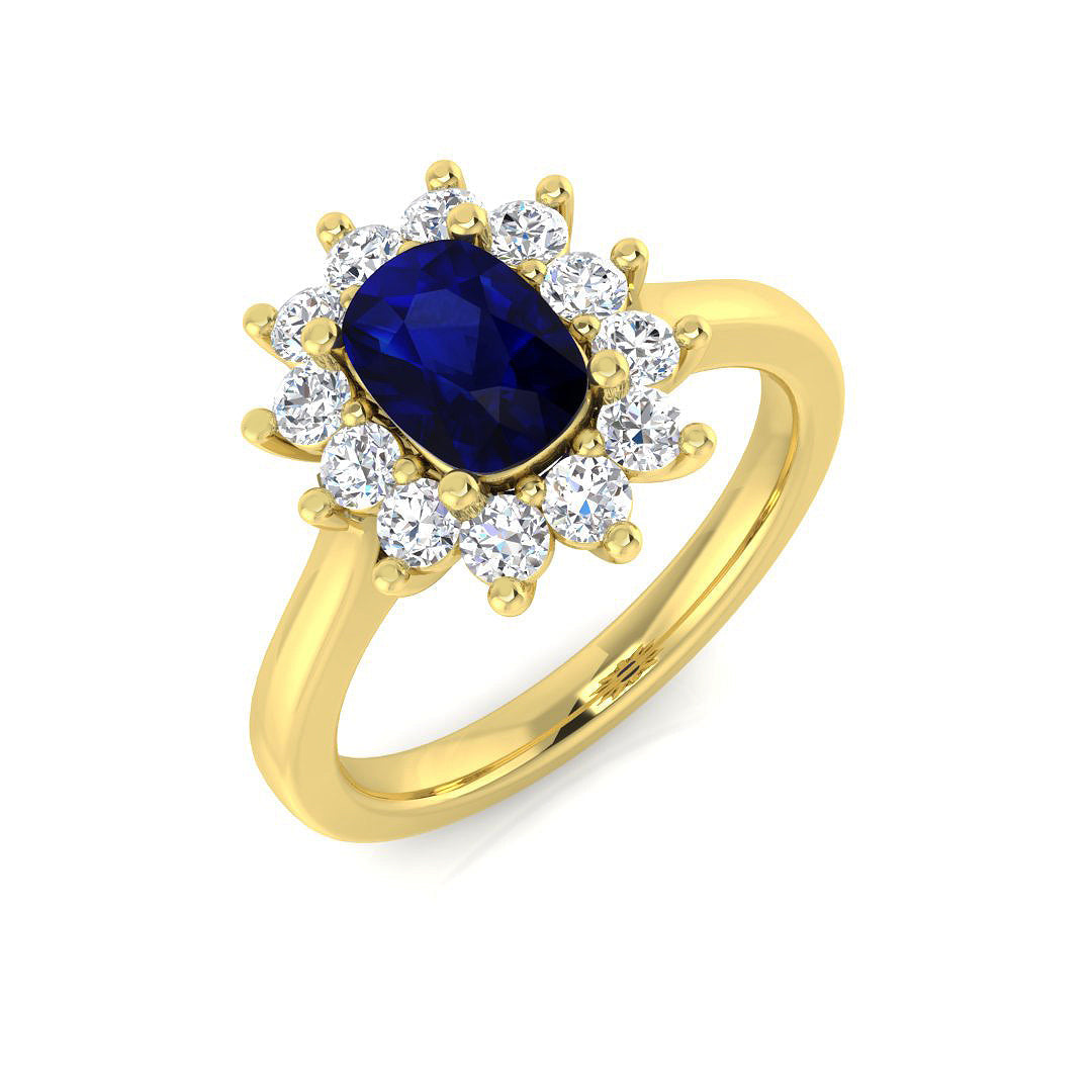 Cluster Diamond Ring 1.23ct–7.3ct – SL9878~BS – 18k Yellow Gold