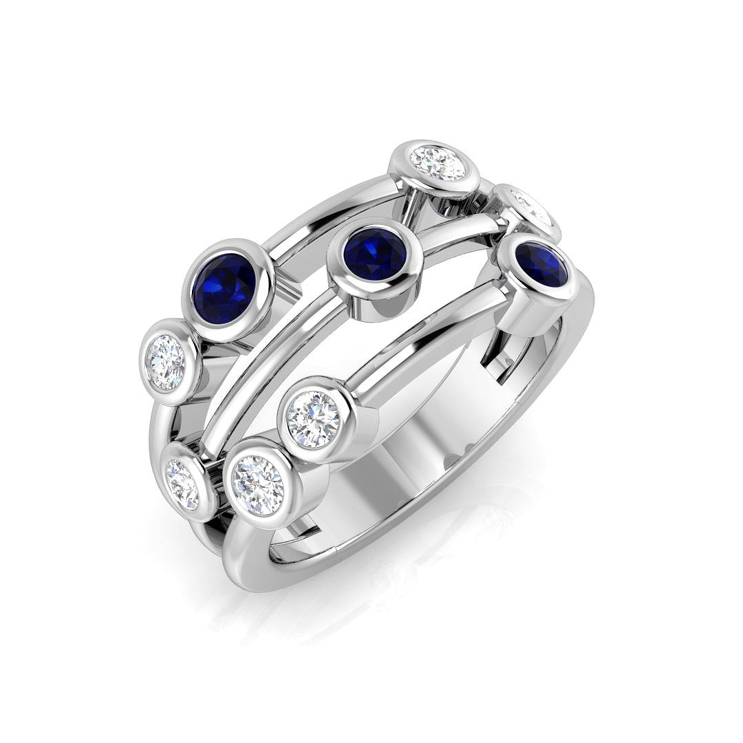 Bubble Diamond Ring 0.73ct–2.7ct – SR839~BS – 18k White Gold