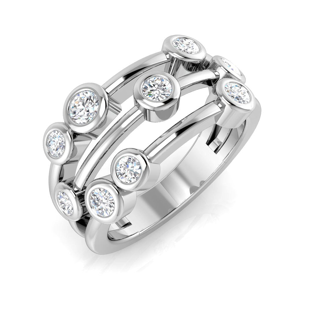 Bubble Diamond Ring 0.7ct – SL9944 – 18k White Gold
