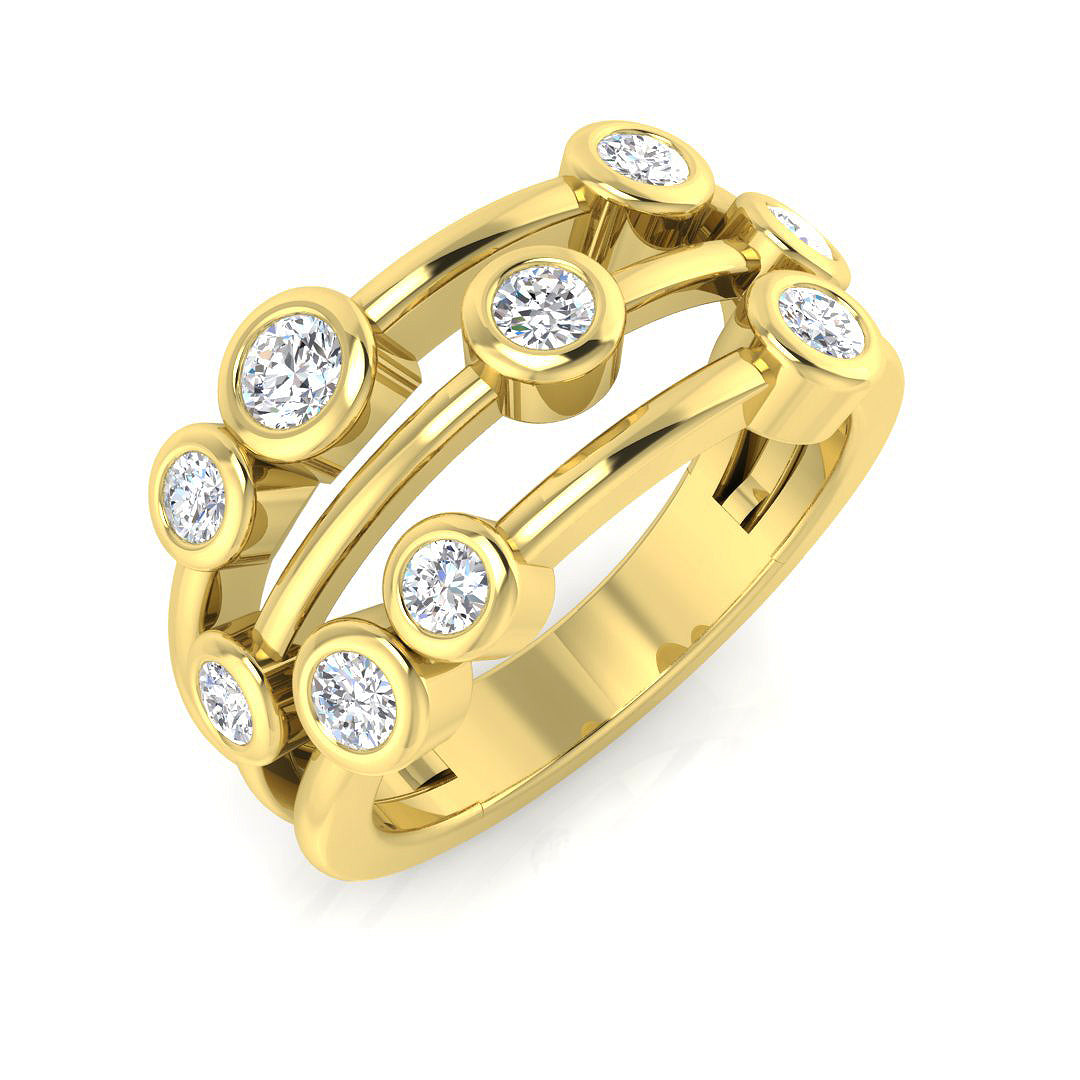 Bubble Diamond Ring 0.7ct – SL9944 – 18k Yellow Gold