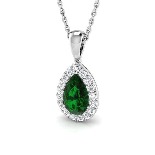 Emerald Diamond Ring 0.9ct–3.08ct – SP4281~EM – 18k White Gold