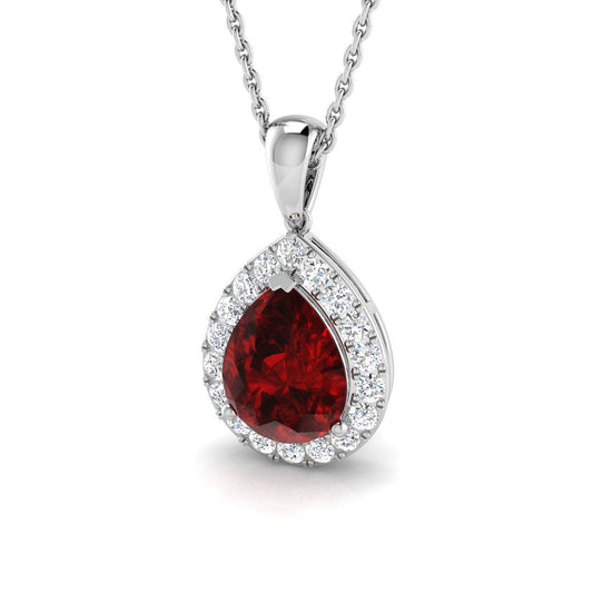 Ruby Diamond Ring 1.67ct–4.77ct – SP4458~RY – 18k White Gold
