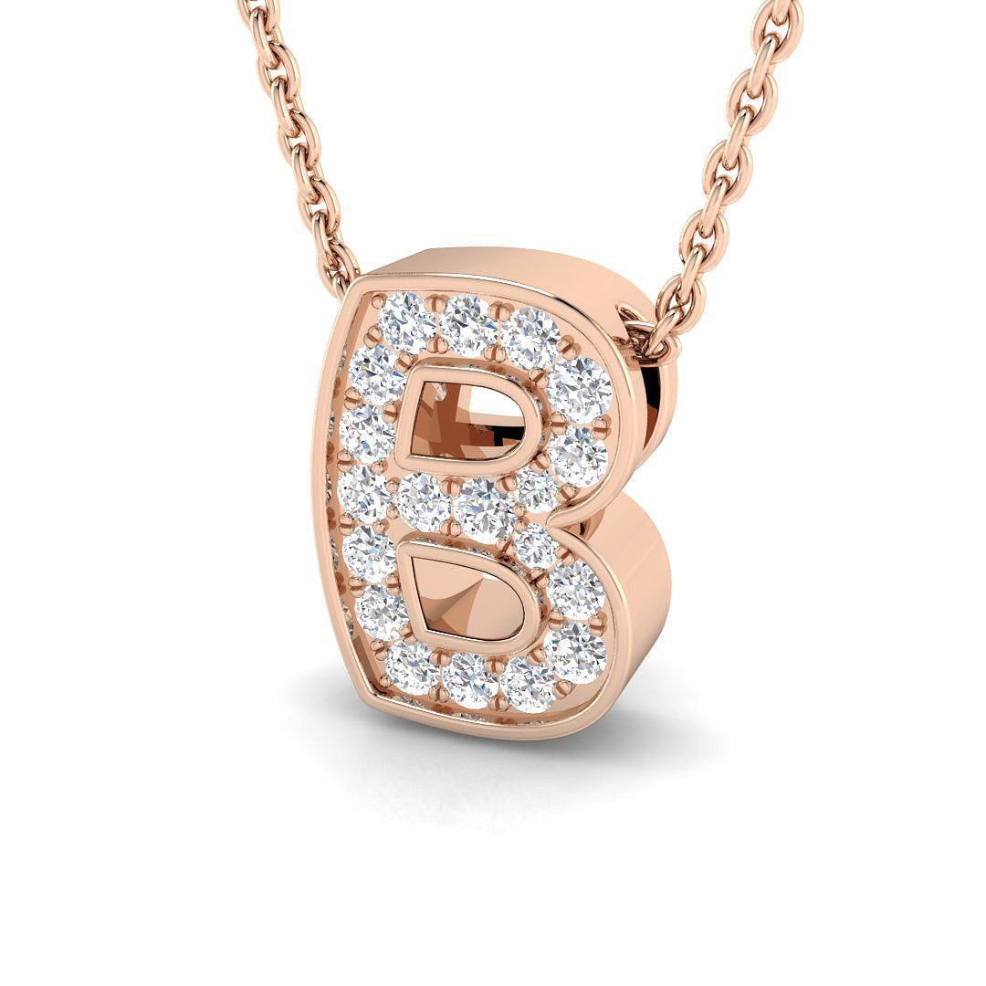 Initials Diamond Ring 0.17ct – SP4905 – 18k Rose Gold