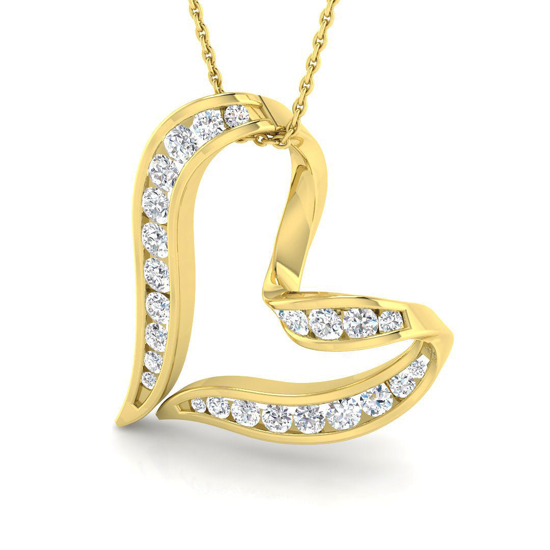 Heart Diamond Ring 1.06ct – SP1131D – 18k Yellow Gold