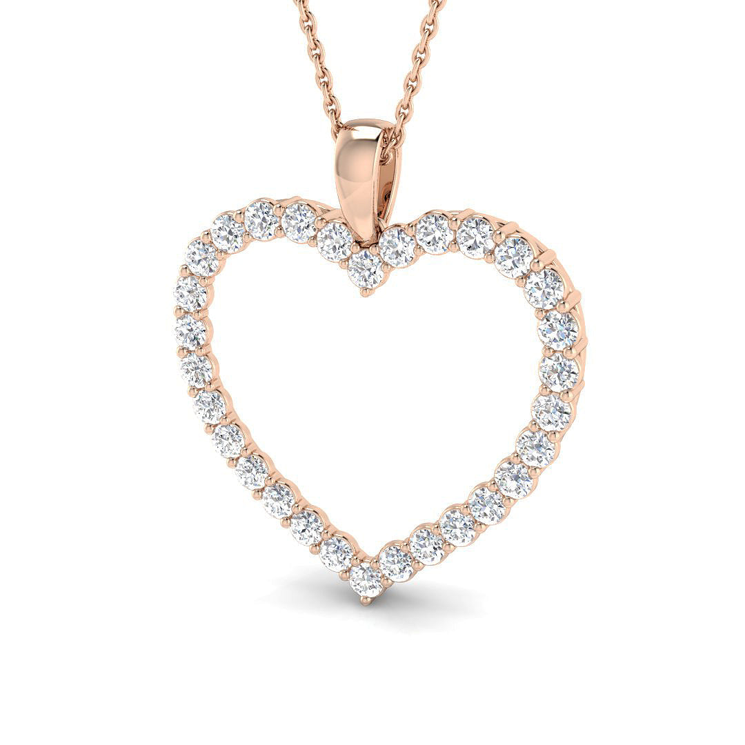 Heart Diamond Ring 0.53ct–4.4ct – SP2788 – 18k Rose Gold